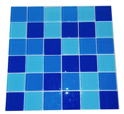 Gạch mosaic màu xanh đậm 48x48x4mm